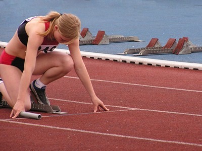 atleta allo start